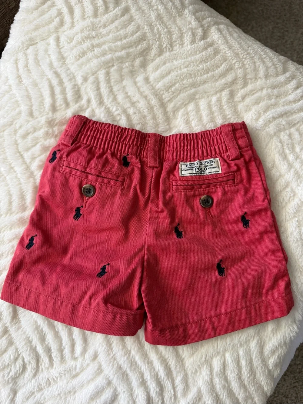Ralph Lauren Embroidered Pony Shorts. Preppy. SZ 9 Months. EUC.